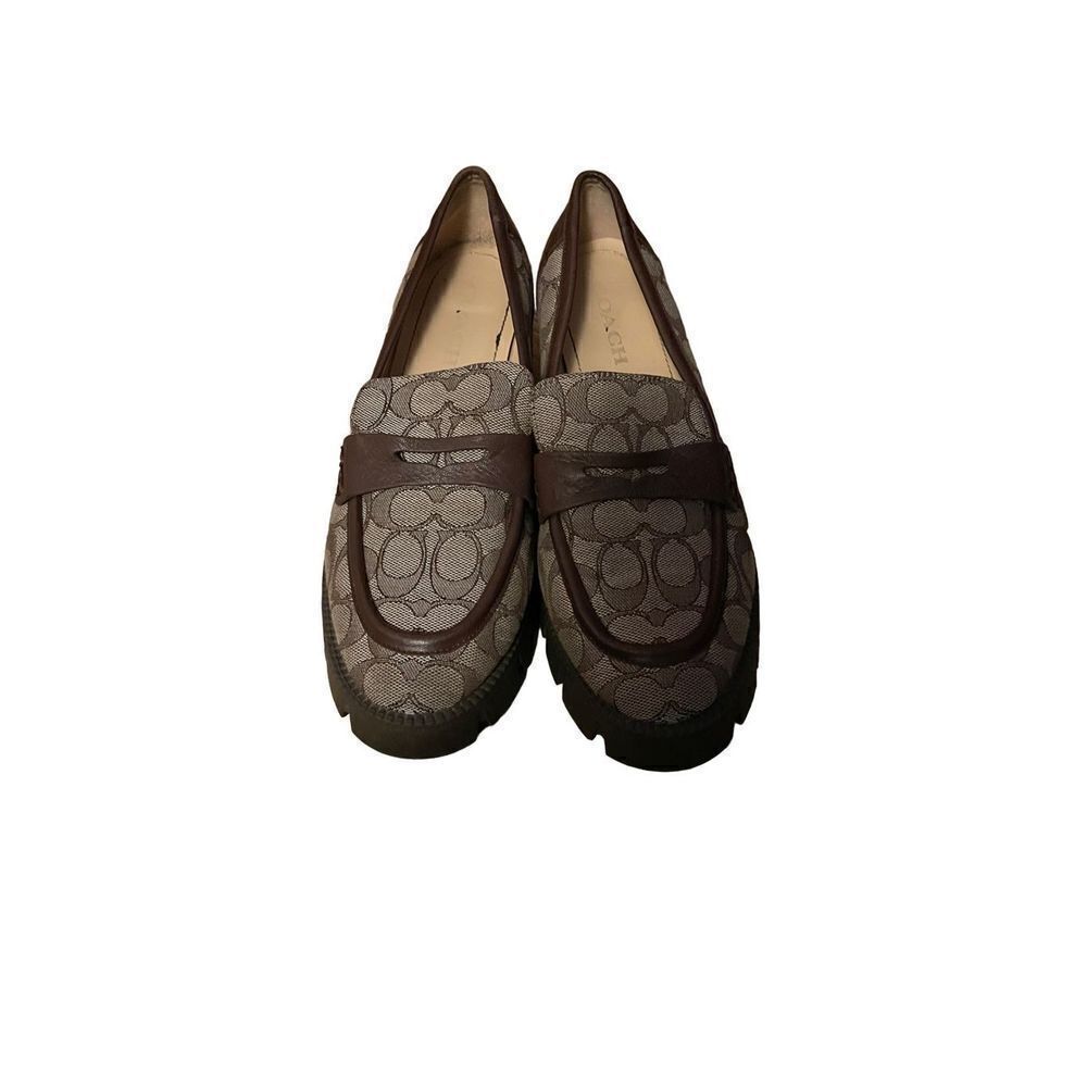 Coach - Brown Logoed Cora Loafers - 9.5
